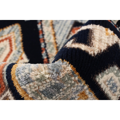 Qashqai , tapis sarcelle en polypropylène 2 pi 8&nbsp;po x 10 pi 0&nbsp;po