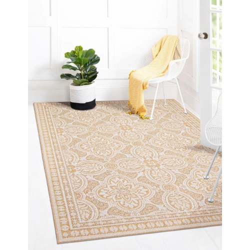 Veranda Diamond Blue Polypropylene Rug 6'7" x 9'6"