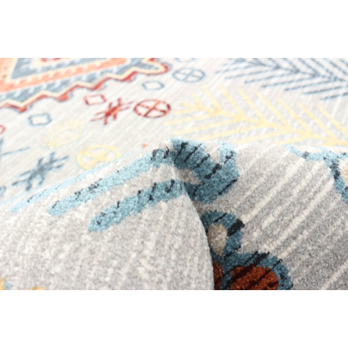 Aqua Gypsy Ivory Polyester Rug 3'0" x 5'0"