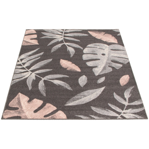 Presly Cream/Pink Polypropylene Rug 5'3" x 7'3"