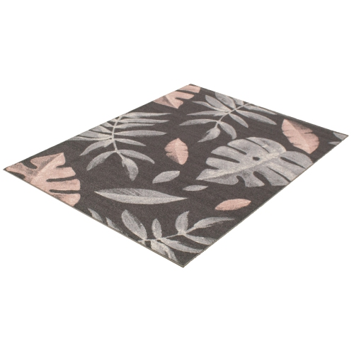Presly Cream/Pink Polypropylene Rug 5'3" x 7'3"