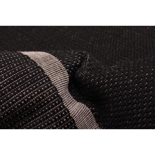 Jute Natura Black, Grey Polypropylene Rug 5'3" x 7'7"