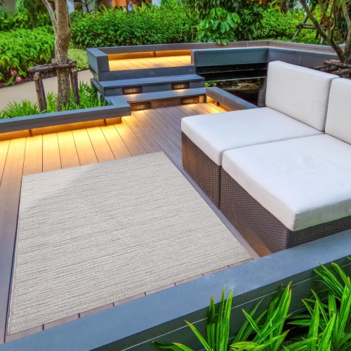 Yeta Grey Polypropylene Rug 2'8" x 4'11"