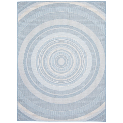 Veranda Diamond Blue Polypropylene Rug 6'7" x 9'6"