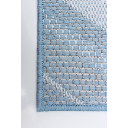 Veranda Diamond Blue Polypropylene Rug 6'7" x 9'6"