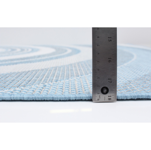 Veranda Diamond Blue Polypropylene Rug 6'7" x 9'6"
