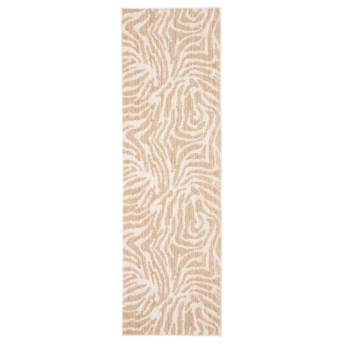 ALFRESCO DECOR  Zendaya Taupe Polypropylene Rug 2'6" X 12'0"