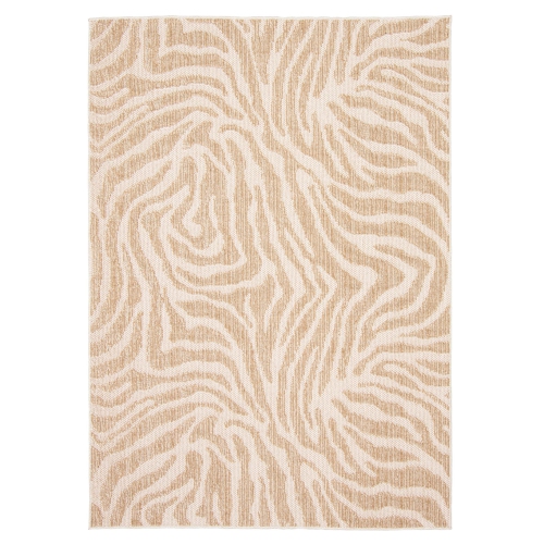 ALFRESCO DECOR  Zendaya Taupe Polypropylene Rug 2'6" X 12'0"