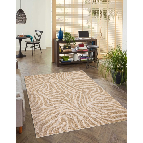 Zendaya Taupe Polypropylene Rug 2'6" x 12'0"