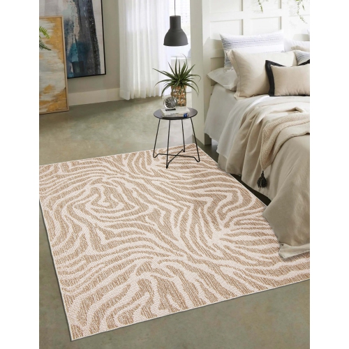 Zendaya Taupe Polypropylene Rug 2'6" x 12'0"