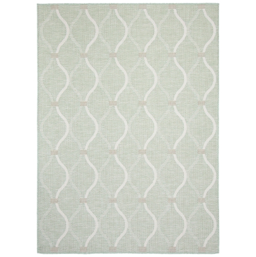 Veranda Diamond Blue Polypropylene Rug 6'7" x 9'6"