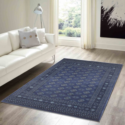 Bokhara Red Polypropylene Rug 3'11" x 5'7"