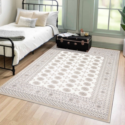 Bokhara Red Polypropylene Rug 3'11" x 5'7"