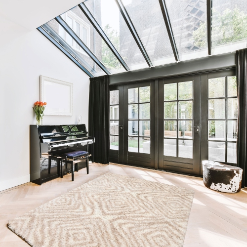 Agadir Abstract Ivory Polypropylene Shag 6'7" x 9'6"