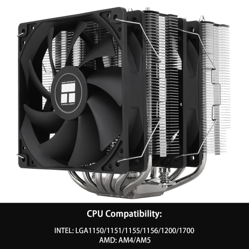 Thermalright Peerless Assassin 120 SE CPU Air Cooler, 6 Heat Pipes CPU Cooler, Dual 120mm TL-C12C PWM Fan, Aluminium Heatsink Cover, AGHP Technology,