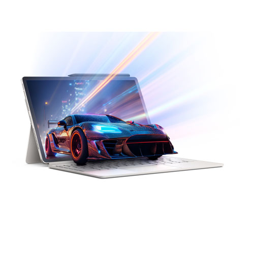 Lenovo Yoga Tab Plus 12.7" 256GB Android 14 Tablet w/ Qualcomm Snapdragon 8 Gen 3 Processor, Keyboard & Pen - Seashell