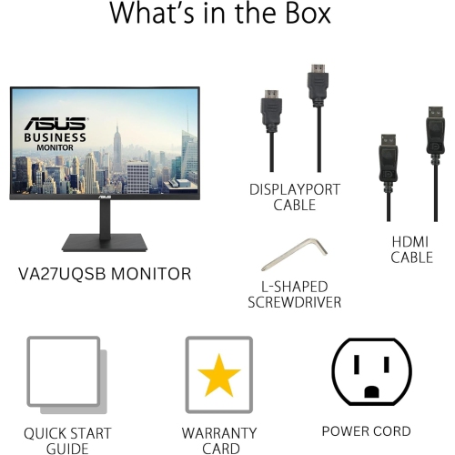ASUS VA27UQSB 27" 4K HDR Monitor