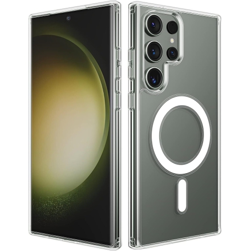 [CS] Hybrid Magnetic MagSafe Case Back Cover for Samsung Galaxy S25 Ultra, Clear