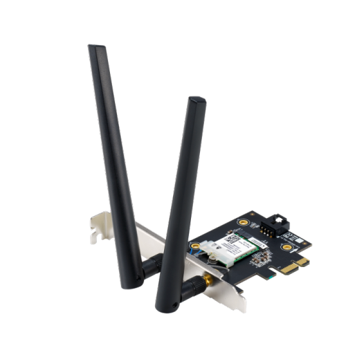 ASUS – Carte réseau PCIe Wi-Fi 7 PCE-BE6500 – Jusqu'à 6500Mbps, Bluetooth 5,4