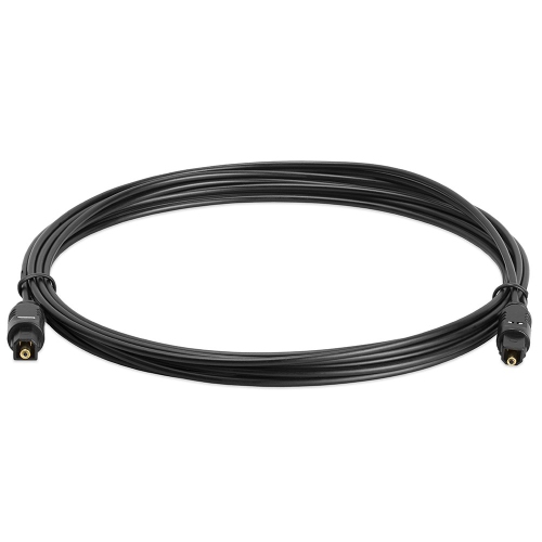 Cmple - Optical Audio Cable 12 ft Toslink Cable Slim Fiber Optic Cable Gold Plated Slim Optical Cord Digital S/PDIF Audio For Soundbar, AV Receivers,