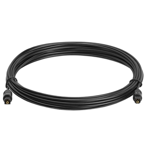 Câble audio optique 25&nbsp;pi Câble Toslink mince Câble fibre optique plaqué or Câble optique mince S/PDIF Audio numérique pour barre de son,