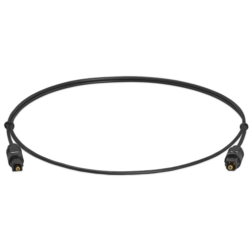 Image 1 of 7.. Cmple - Optical Audio Cable 3 ft Toslink Cable Slim Fiber Optic Cable Gold Plated Slim Optical Cord Digital S/PDIF Audio For Soundbar, AV Receivers,