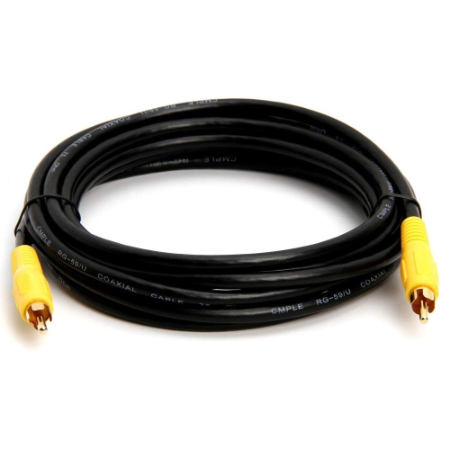 Image 1 of 6.. Cmple - 12FT RCA Subwoofer Cable S/PDIF Coaxial Cable, Digital Aud