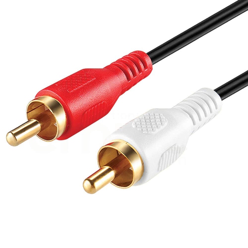 Cmple - 2 RCA to 2 RCA Cables 25ft, Stereo Audio Speaker Cable Male to Male Dual RCA Cord Subwoofer Cable for Car Stereo, Marine Audio, Audio Mixer,