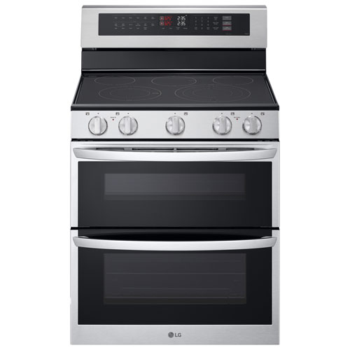LG 30" 7.3 Cu. Ft. Double Oven 5-Element Freestanding Electric Range (LDEL7324SE) - Stainless Steel