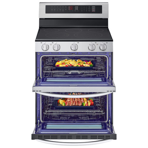 LG 30" 7.3 Cu. Ft. Double Oven 5-Element Freestanding Electric Range (LDEL7324SE) - Stainless Steel