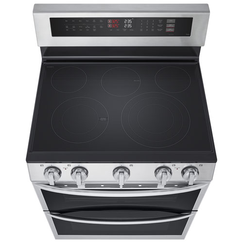 LG 30" 7.3 Cu. Ft. Double Oven 5-Element Freestanding Electric Range (LDEL7324SE) - Stainless Steel