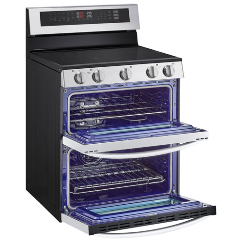 LG 30" 7.3 Cu. Ft. Double Oven 5-Element Freestanding Electric Range (LDEL7324SE) - Stainless Steel