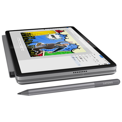 Chromebook amovible de 11 po Duet de Lenovo avec 3 mois de forfait Google AI Pro, clavier et stylet (Kompanio 838 de MediaTek/eMMC 128 Go/RAM 8 Go)