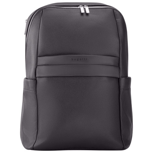 Image 1 de 8.. Sac à dos pour portable de 15,6 po Manhattan de Bugatti - Noir