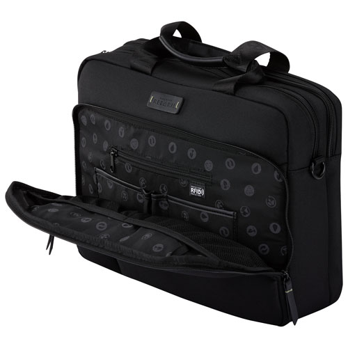 Bugatti Reborn 15.6" Laptop Briefcase - Black