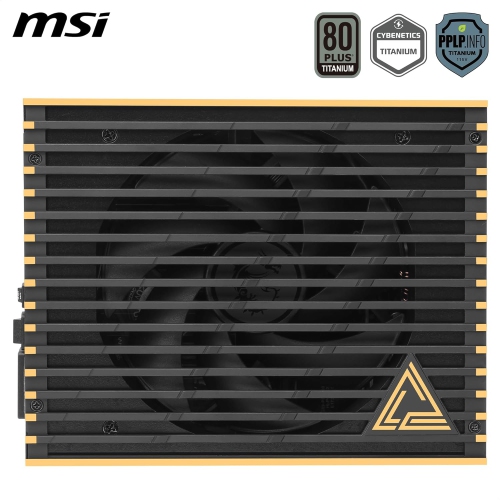 MSI MEG Ai1600T PCIE5, 80 Plus Titanium Full Modular 1600W Power Supply, 12V-2x6 Cable, ATX 3.1 & PCIE 5.1 Ready, Braided Cables, 12 years warranty