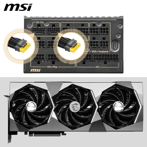 MSI MEG Ai1600T PCIE5, 80 Plus Titanium Full Modular 1600W Power Supply, 12V-2x6 Cable, ATX 3.1 & PCIE 5.1 Ready, Braided Cables, 12 years warranty