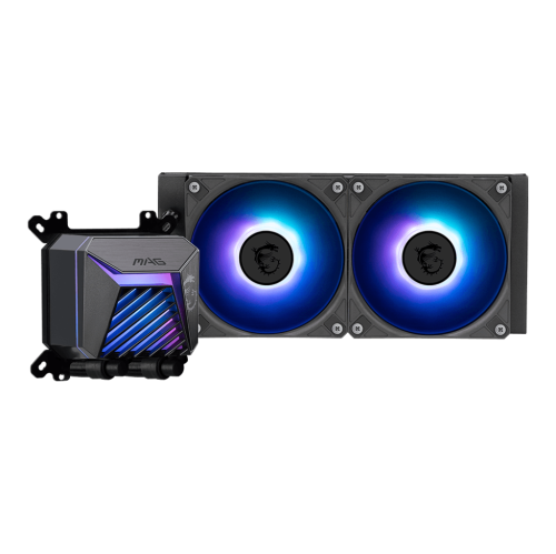 MSI MAG CORELIQUID A15 240 - AIO ARGB CPU Liquid Cooler - 240mm Radiator - LGA 1851 Ready - Dual 120mm ARGB PWM Fans, Black