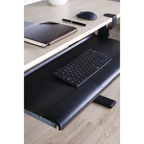 Uplite Adjustable C-Clamp Keyboard Tray Under Desk, Pull Out Keyboard & Mouse Tray