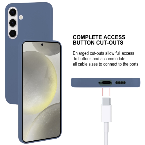 TopSave Goospery Soft Feeling Jelly Silky Slim Bumper Case For Samsung Galaxy S25 6.2-inch, Navy Blue