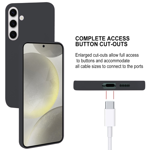 TopSave Goospery Soft Feeling Jelly Silky Slim Bumper Case For Samsung Galaxy S25 6.2-inch, Black