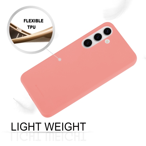 TopSave Goospery Soft Feeling Jelly Silky Slim Bumper Case For Samsung Galaxy S25 6.2-inch, Pink