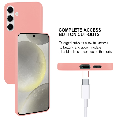 TopSave Goospery Soft Feeling Jelly Silky Slim Bumper Case For Samsung Galaxy S25 6.2-inch, Pink
