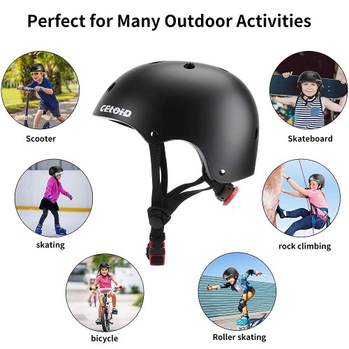 CELOID Kids Bike Helmet, Medium 20.5"-22"Adjustable Multi-Sport Safety Helmet for Ages 9-16 Years