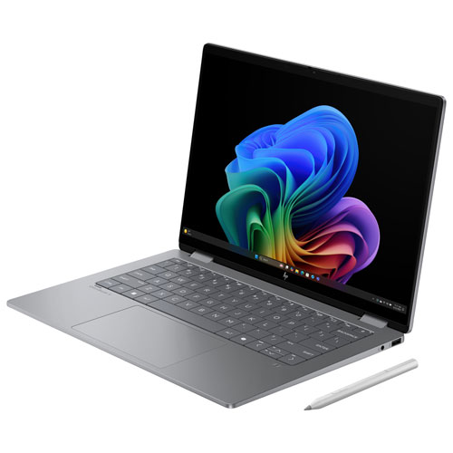 HP 16" OLED 2-in-1 Copilot+ PC Laptop - Glacier Silver (Ryzen Ai 7 350/32GB RAM/1TB SSD)