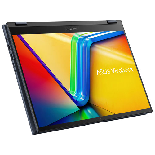 Portable professionnel à écran tactile 14 po Vivobook S 14 Flip d'ASUS - Bleu calme (Ci7-13620H d'Intel/RAM 16 Go/SSD 1 To)