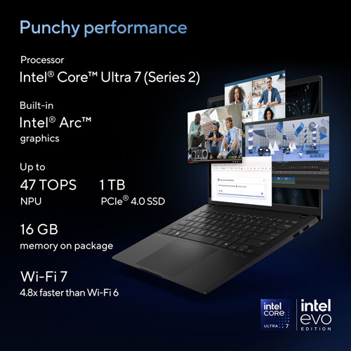 ASUS Vivobook S 14 14" Business Laptop - Neutral Black (Intel Core Ultra 7/16GB RAM/1TB SSD/Win 11 Home)
