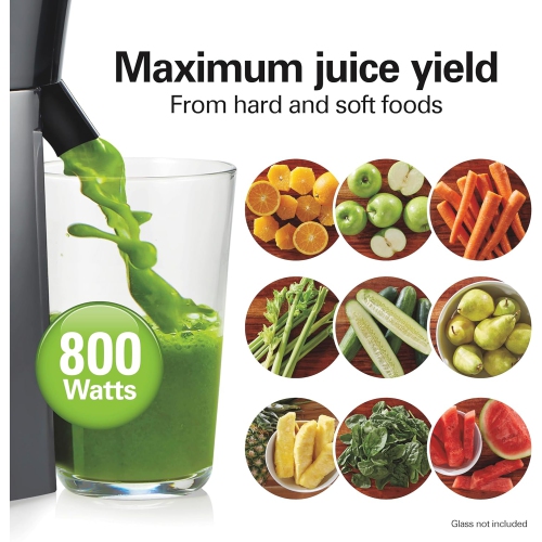 Centrifugeuse de Hamilton Beach, grande goulotte 3&nbsp;po pour fruits et légumes entiers, facile à nettoyer, extracteur centrifuge, sans BPA, moteur