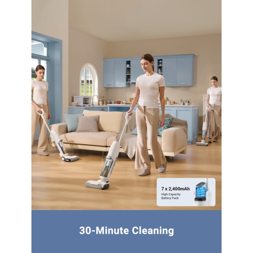 Dreame K10 Wet/Dry Cordless Vacuum Mop with Self-Washing, 8.38 lbs Lightweight Floor Washer, 30 min Runtime, Edge Cleaning Great for Hardfloor,