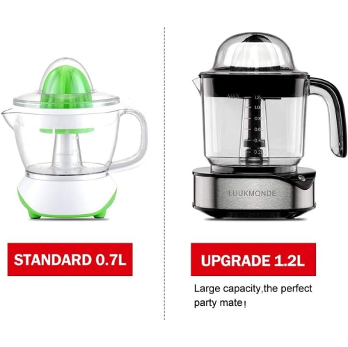 Electric Citrus Juicer 1.2L Large Volume, Orange Juicer with Powerful Motor and LED Working Lamp, Electric Lemon Squeezer for Orange Lemon Lime